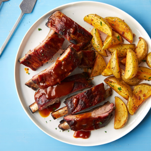 BBQ_ 5 (1) 美式BBQ醬煙燻豬肋骨伴薯角