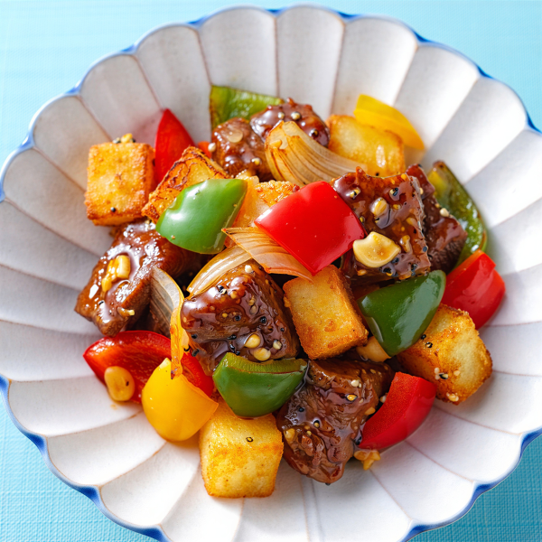 蜜椒薯仔牛柳粒